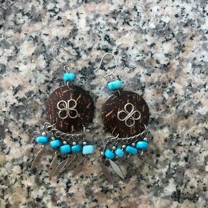 Coconut shell earrings